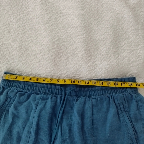 Athleta Retreat Linen Wide Leg Pant In Borealis Green Sz 18 - Picture 11 of 13